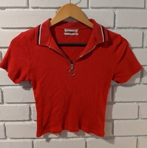 UO Red Retro Crop Top
